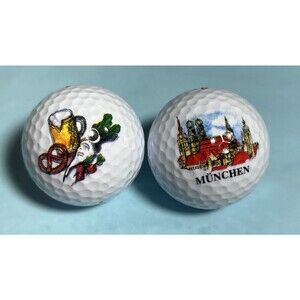 2 Magnum Tour Golf Balls Collector German Hofbrau- Munchen + NWOT